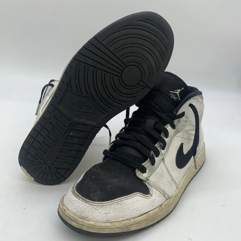 Nike Jordan 1 Shoes Mens 11.5 Mid Alternate Think 16 White Mid Top 554724-121
